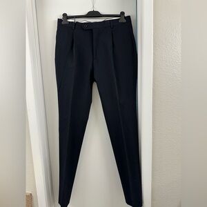 NWT Tombolini Men's Navy Pants 33*35 Made In Italy wool Dress Pants Italian 48